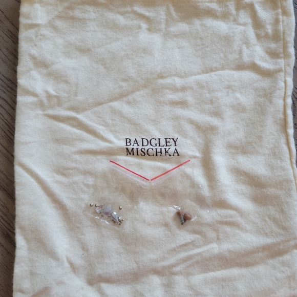 Badgley Mischka Rhinestone Peep Toe Heels - Picture 4 of 4